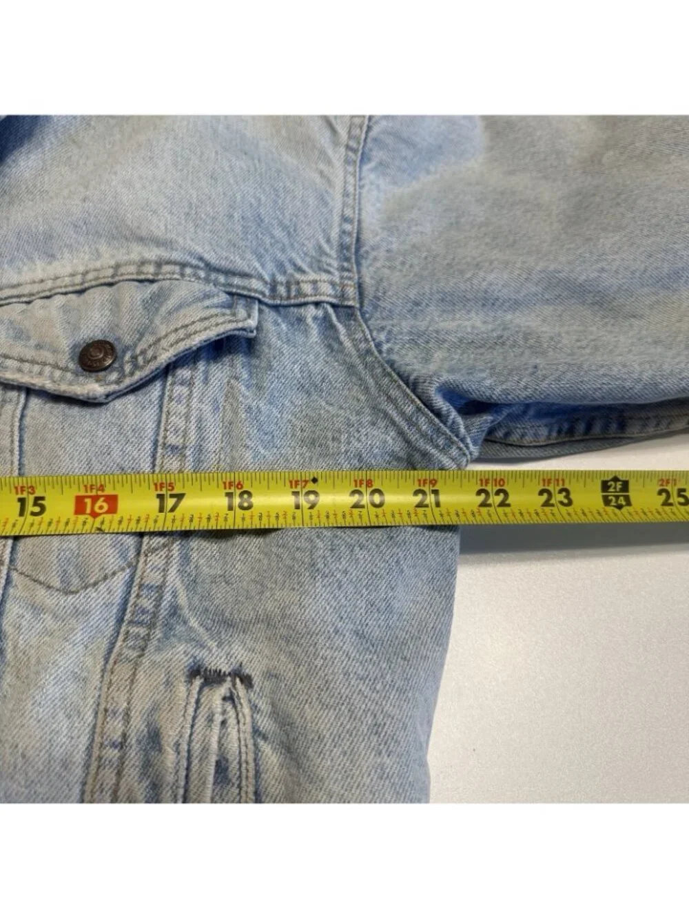 Vintage 80s Levi's Sherpa Denim Jacket Mens Small S Light Wash Made in USA